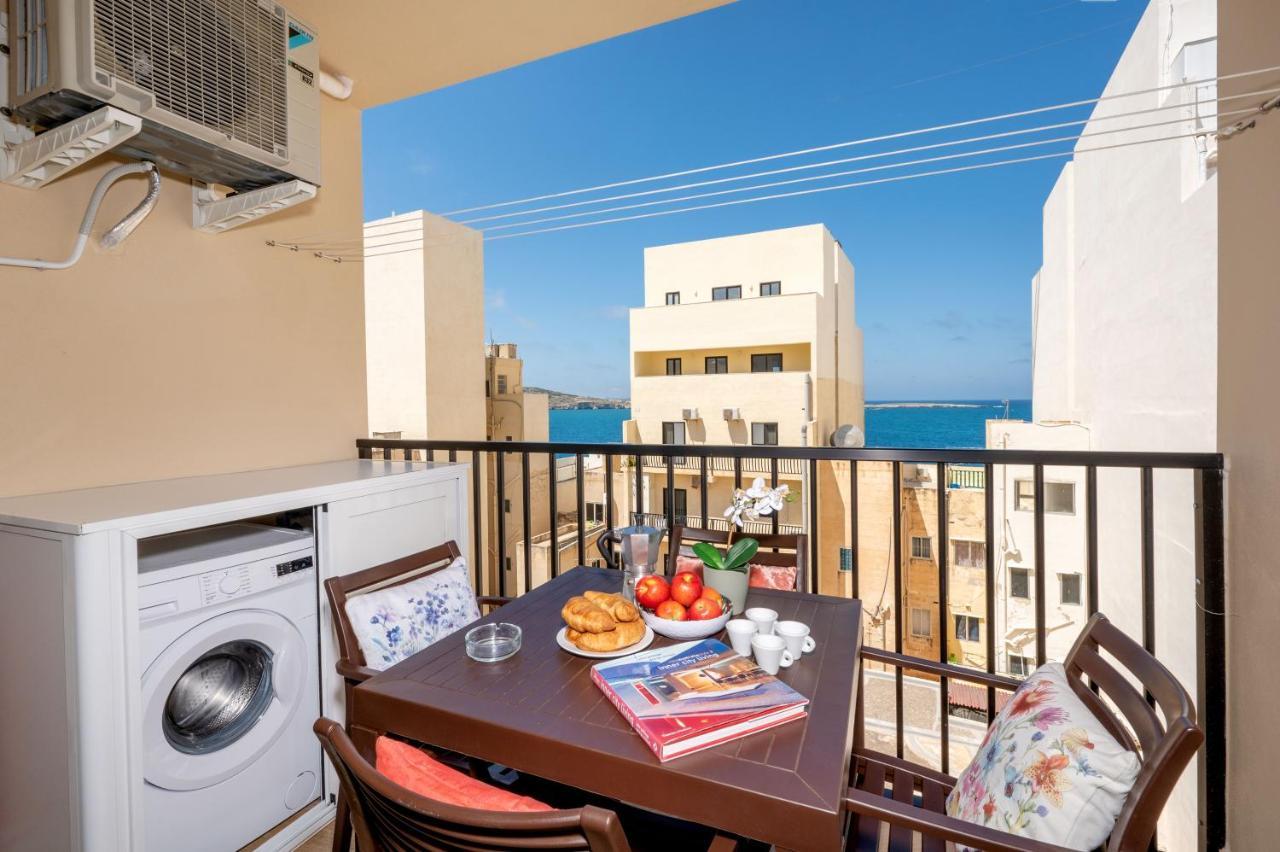 Sea Bliss Apartments With Terrace Just Off Seafront In St Paul'S Bay - By Getawaysmalta St. Paul's Bay Exterior foto